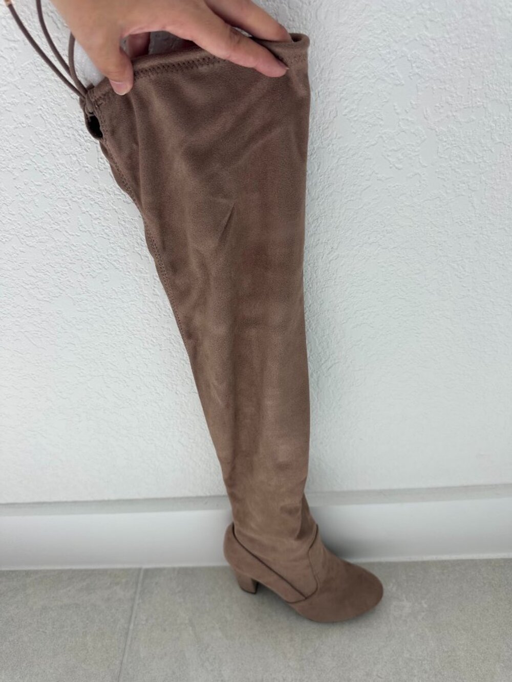 Journee Collection Maya Taupe OTK Boots Size 6.5 NIB